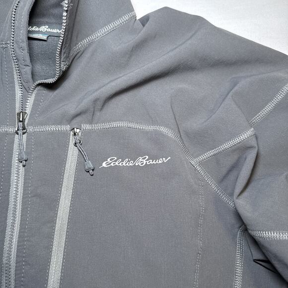 Eddie Bauer First Ascent Full Zip Jacket Stretch Gray Lightweight Mens Sz M EUC - Picture 2 of 16